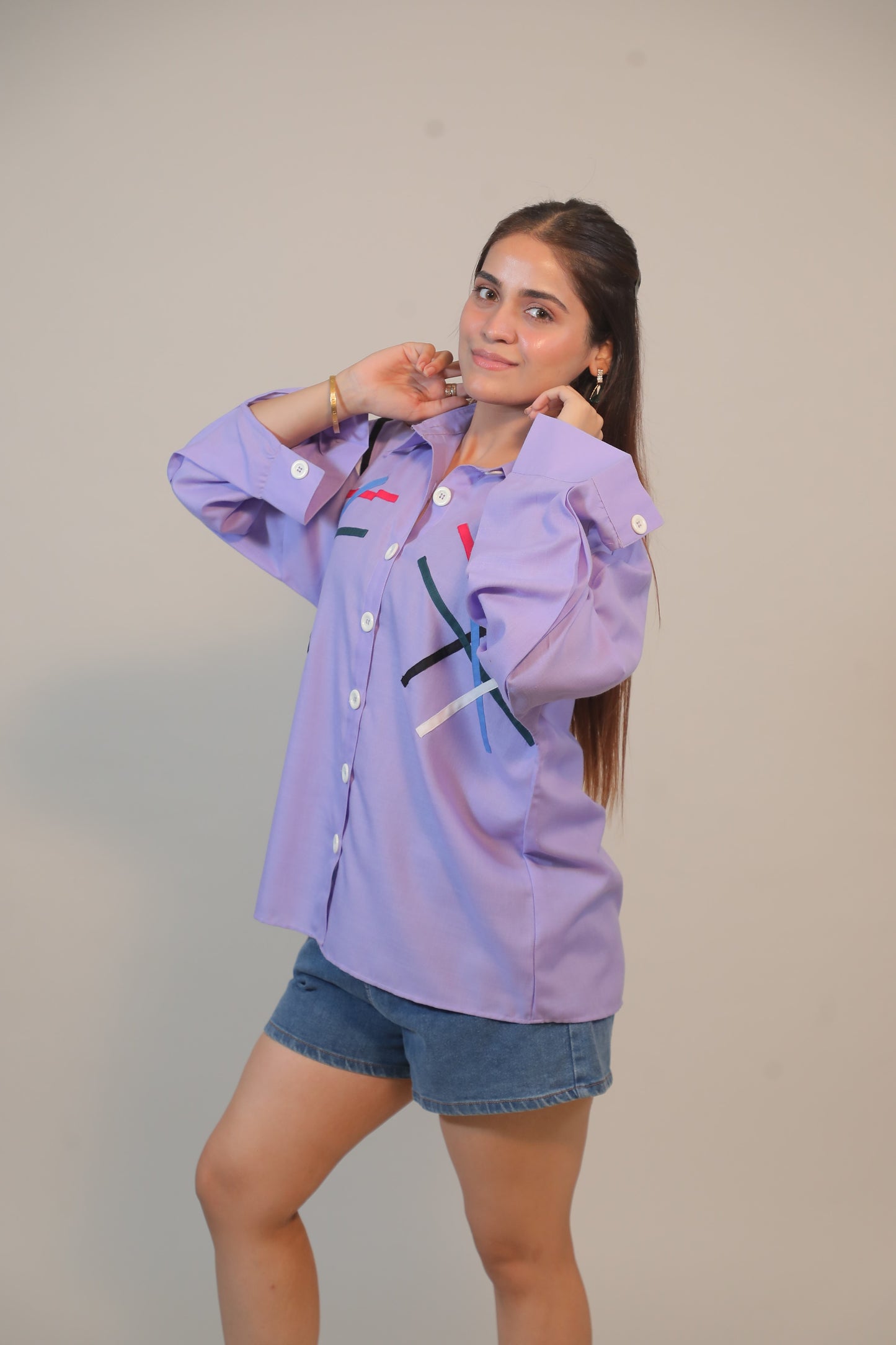 Lavender Line Shirt