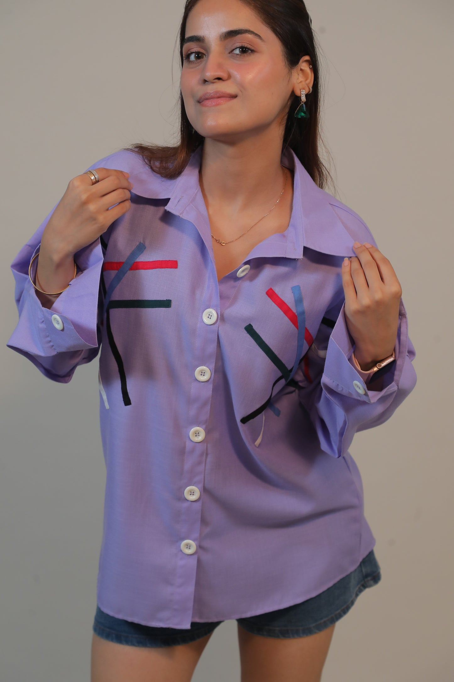 Lavender Line Shirt
