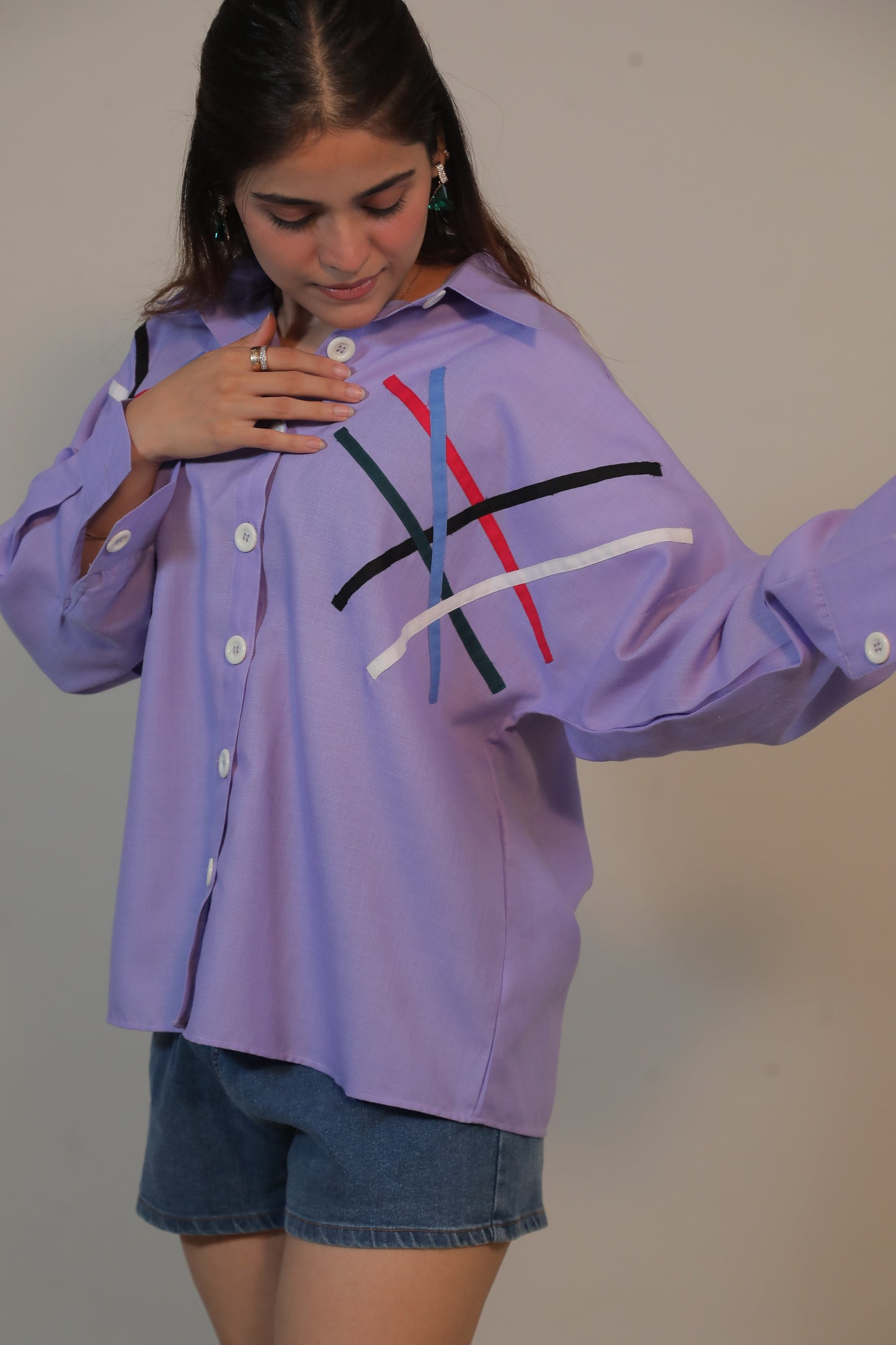 Lavender Line Shirt