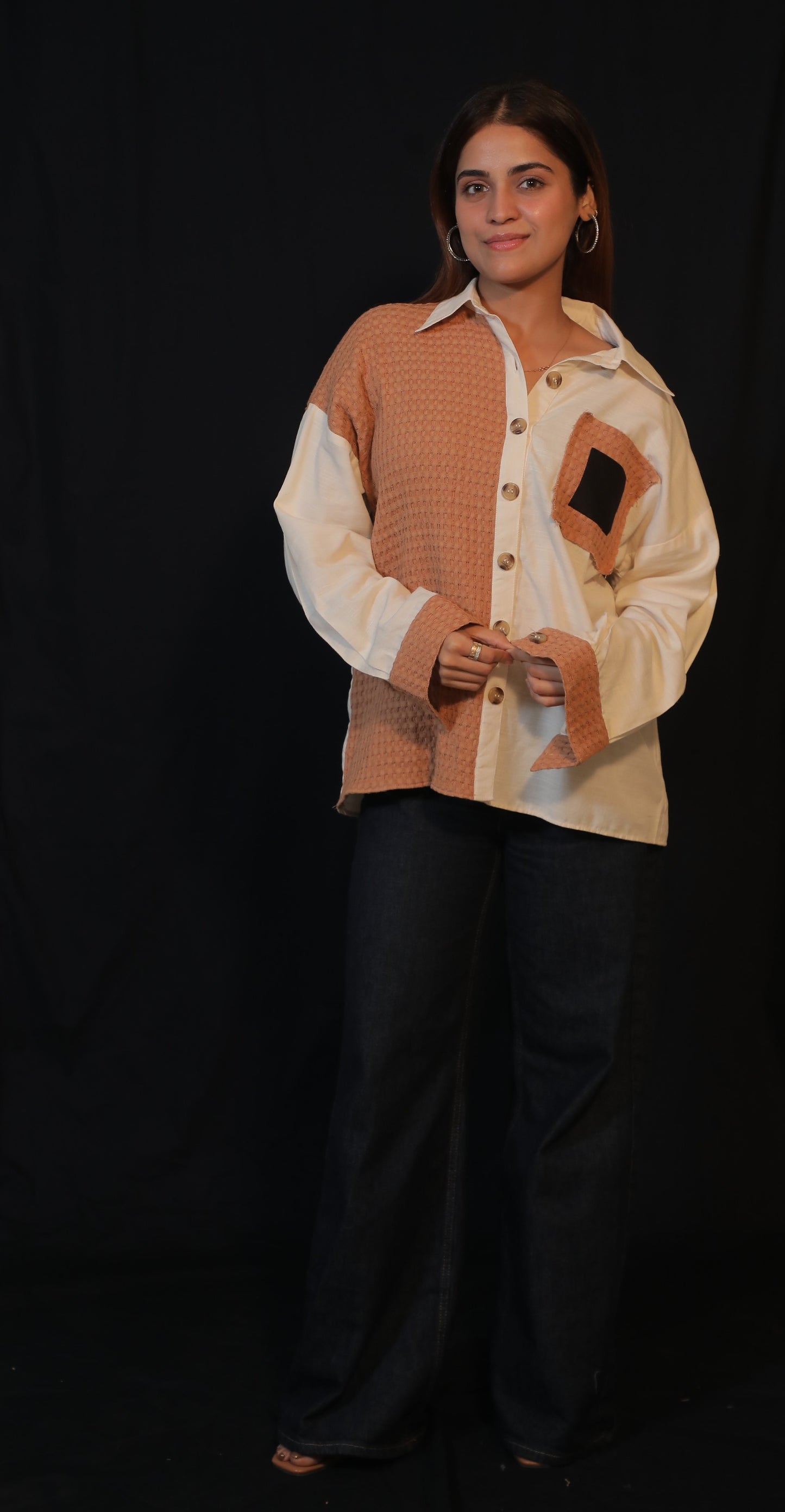 White Waffle Shirt