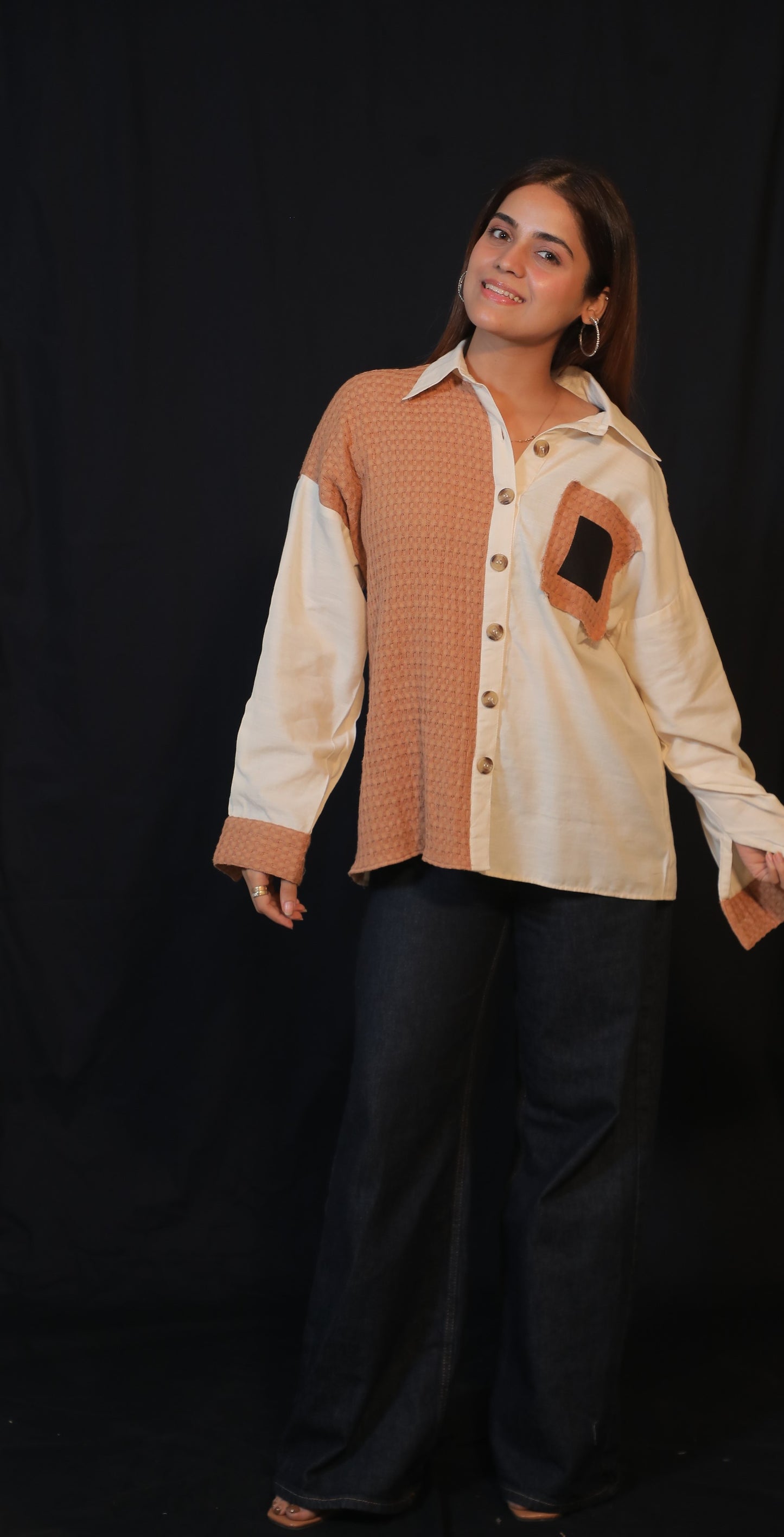 White Waffle Shirt