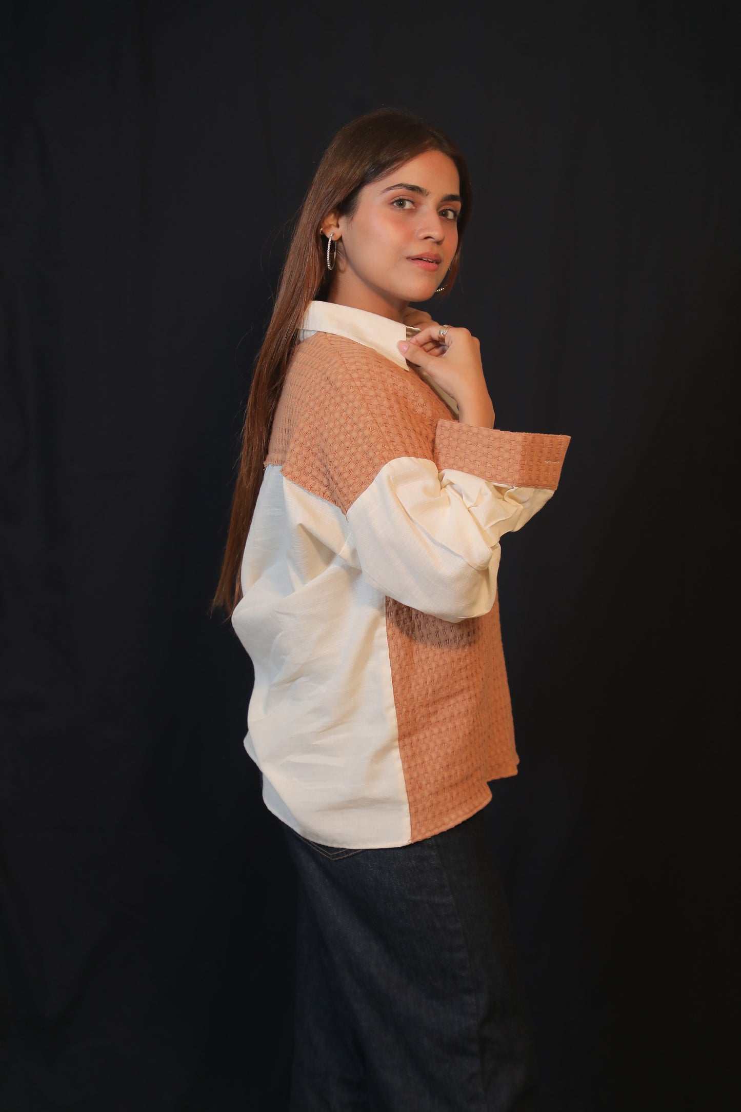 White Waffle Shirt