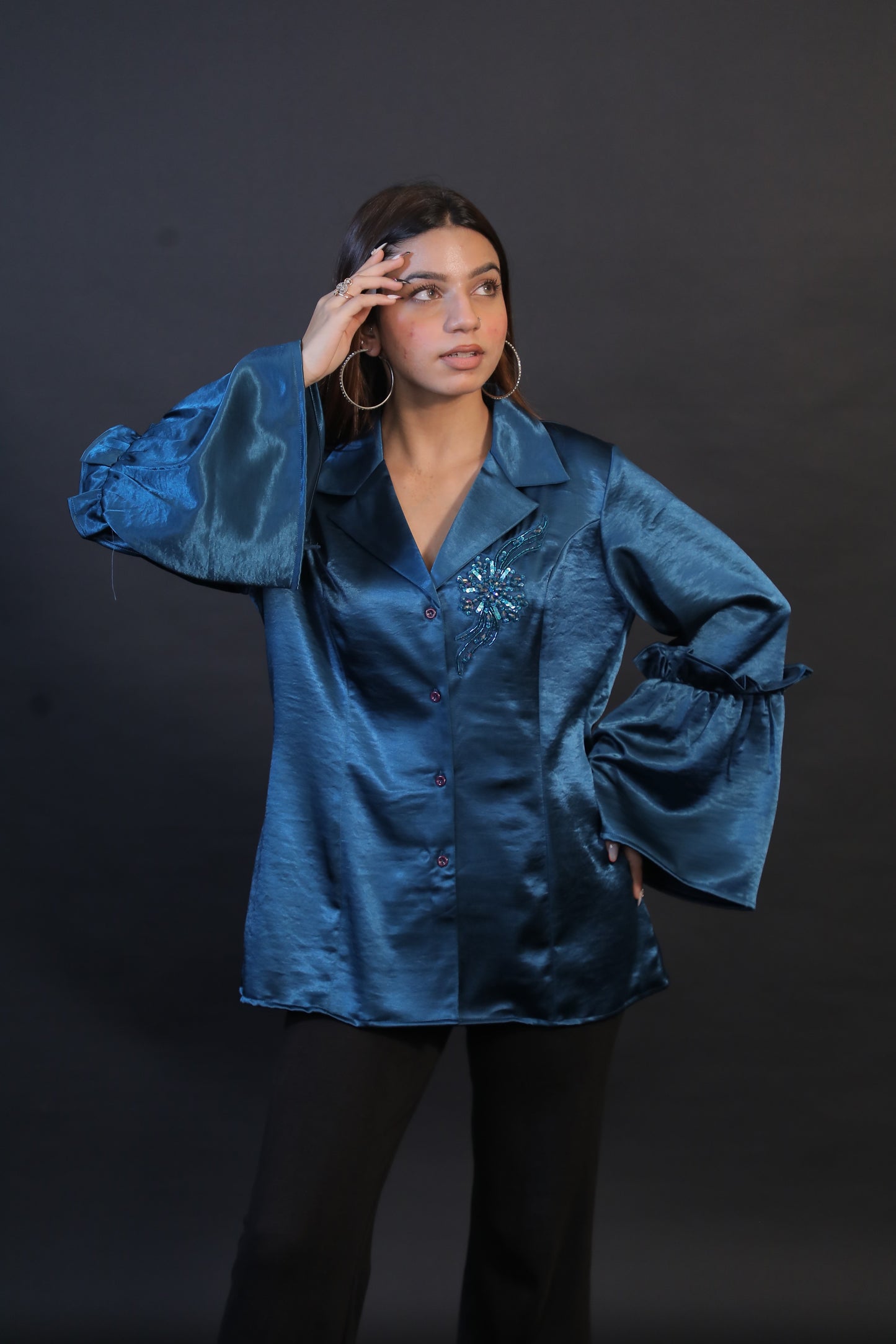 Sapphire Halo Embroidered Shirt