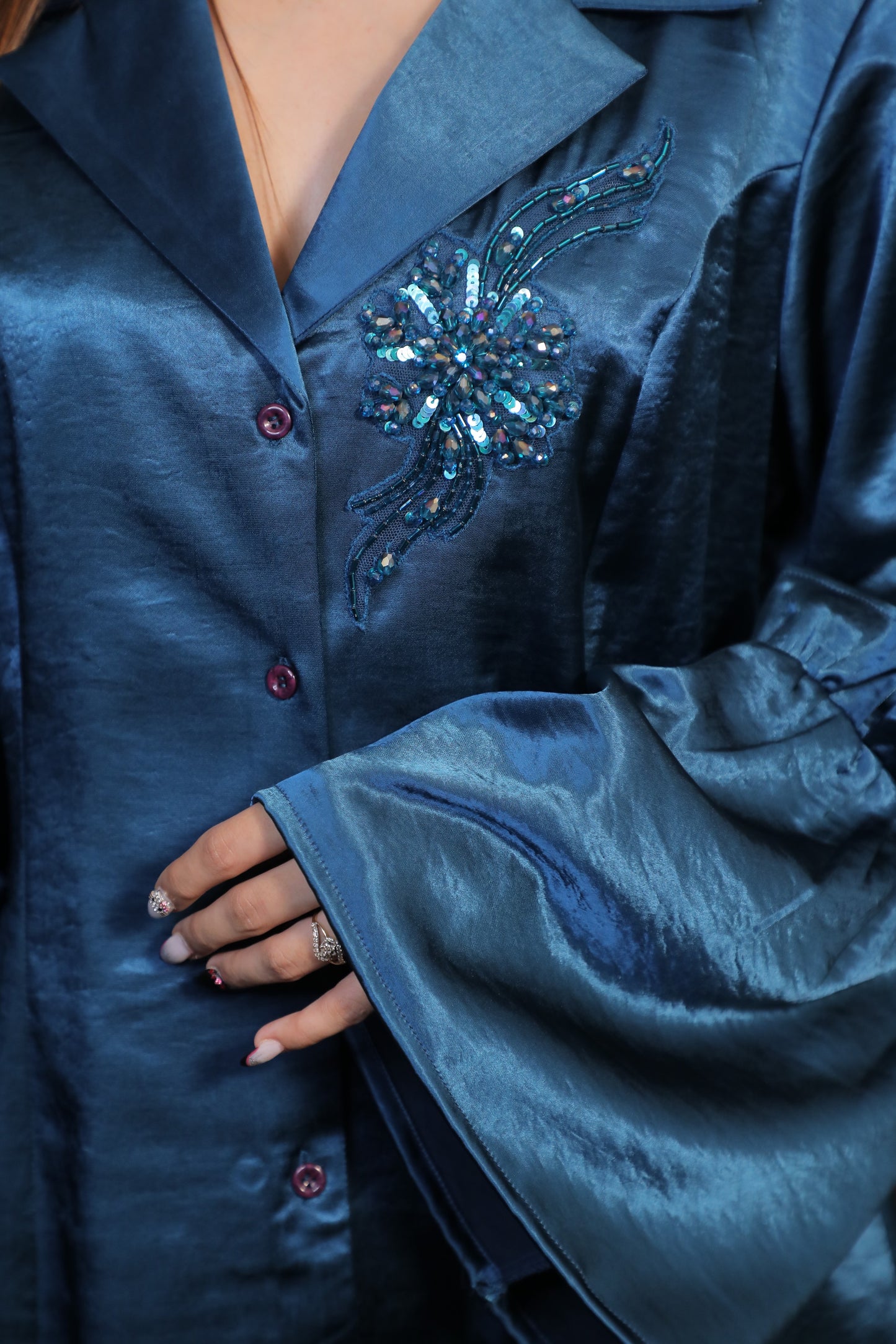Sapphire Halo Embroidered Shirt