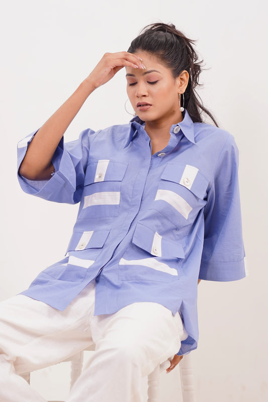 Grid Blue Shirt