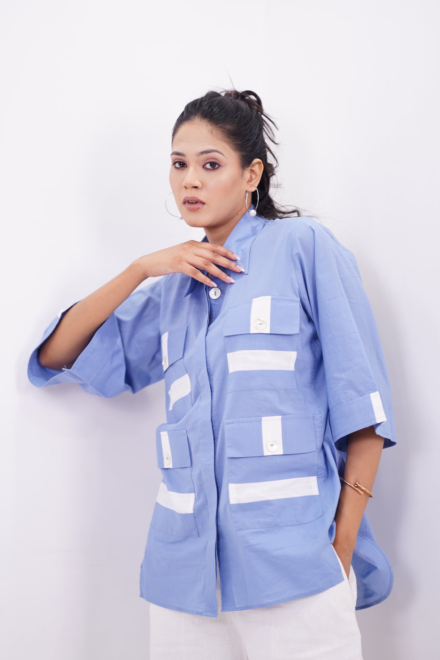 Grid Blue Shirt