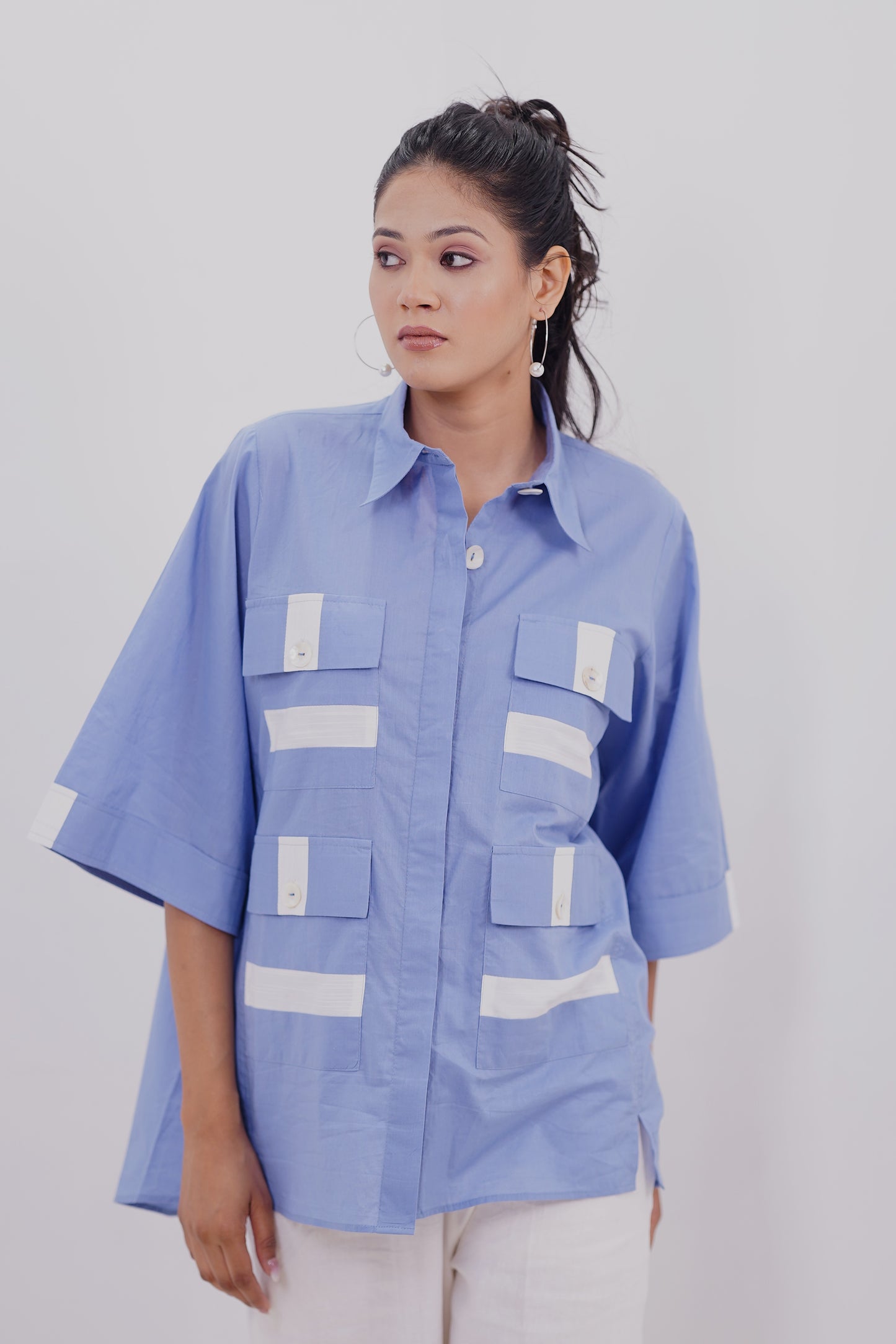 Grid Blue Shirt