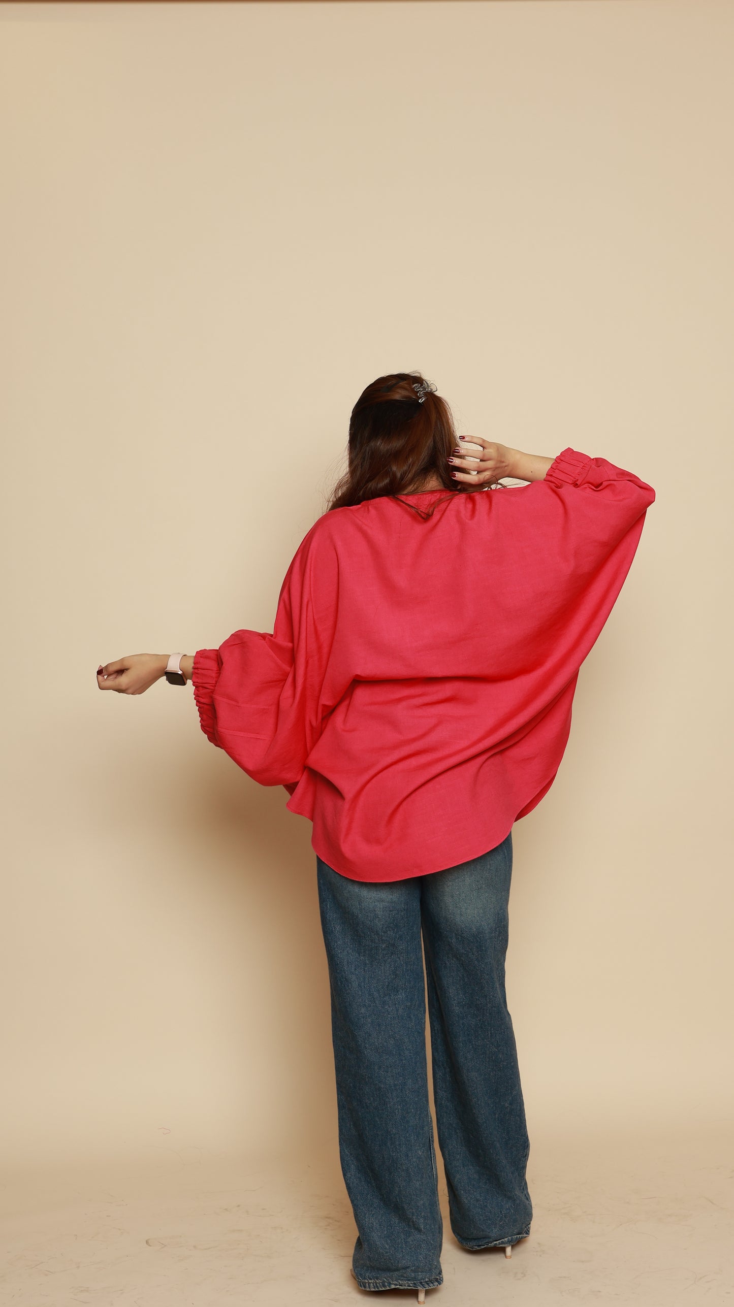 Scarlet Ruffle Shirt