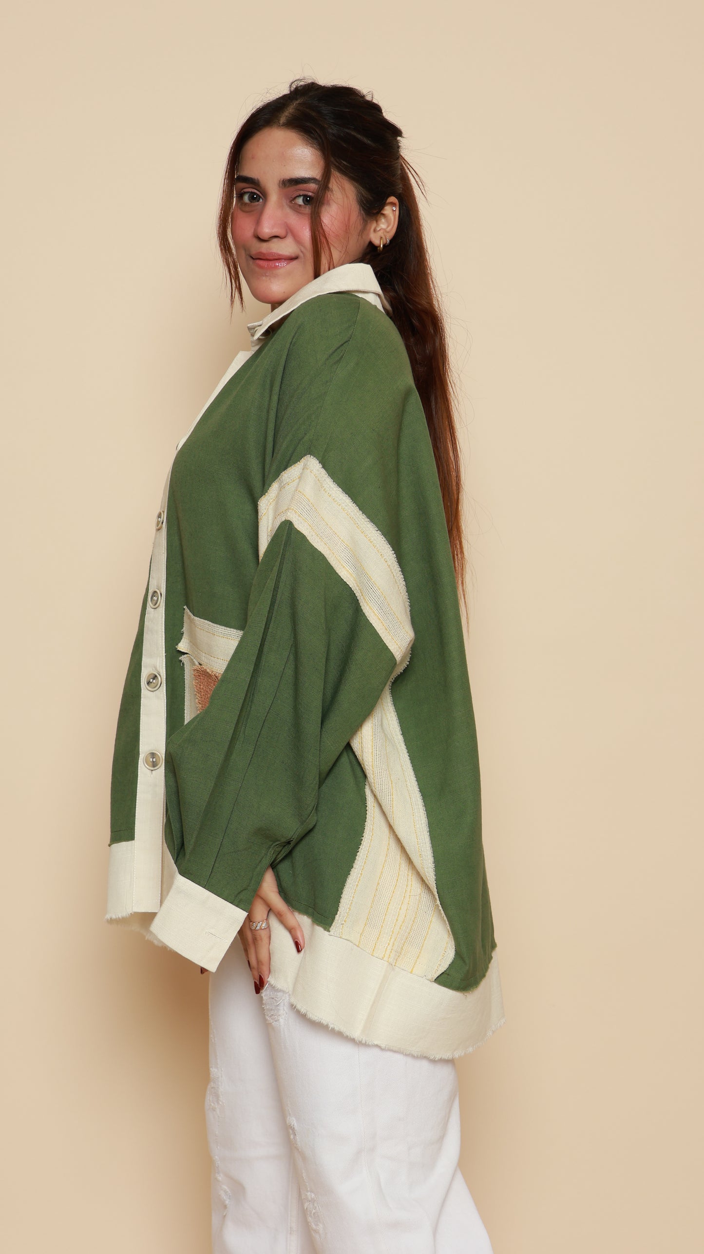 Raw Olive Patch Shirt