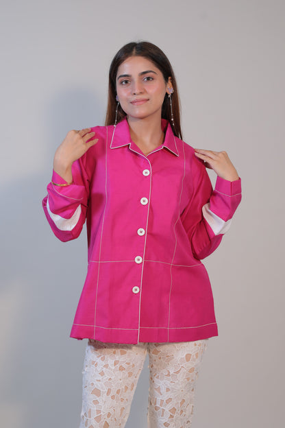 Fuchsia Frame Shirt