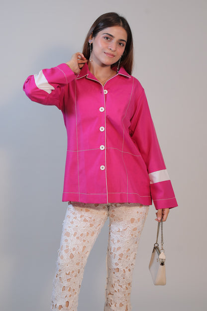 Fuchsia Frame Shirt