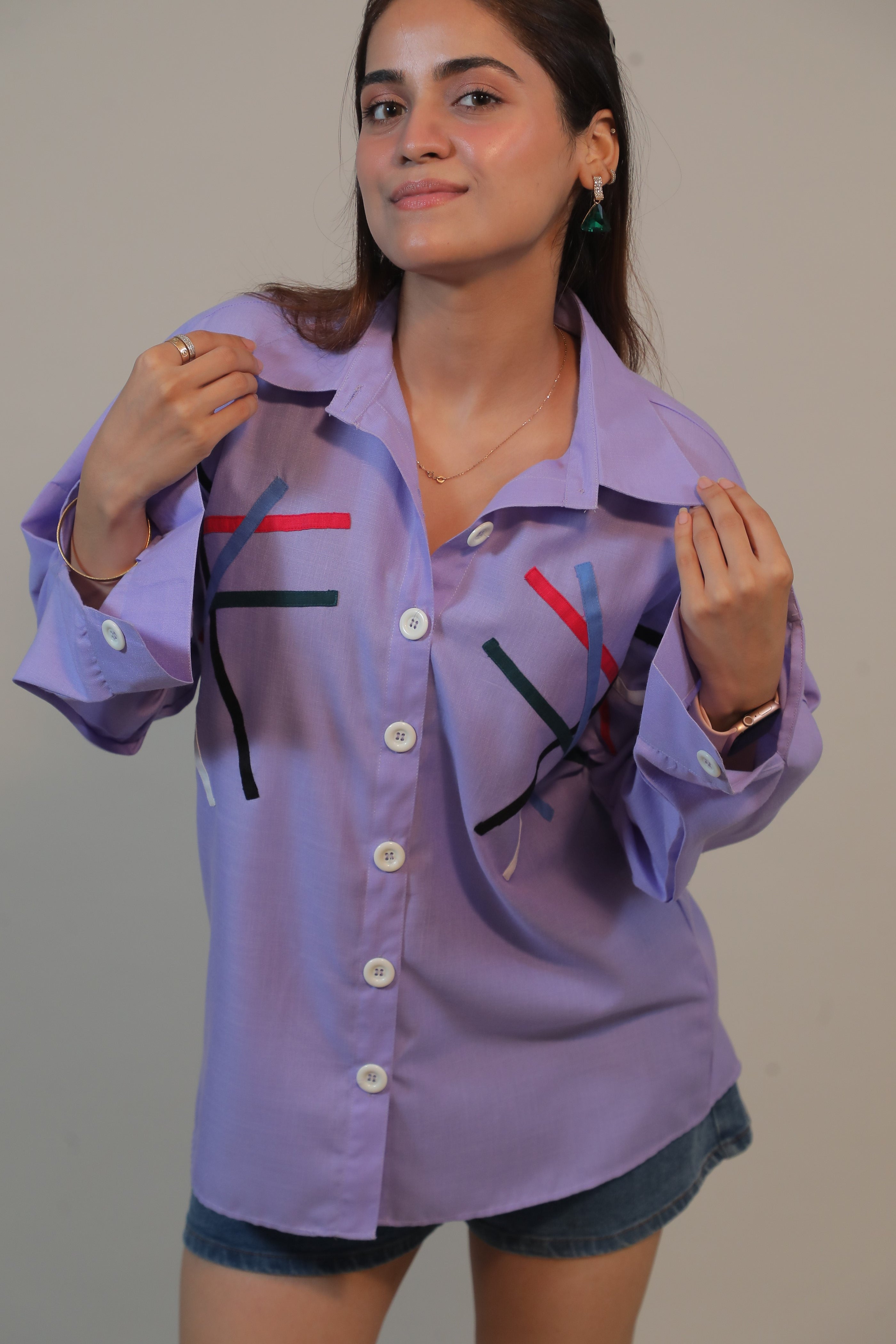 Lavender Line Shirt
