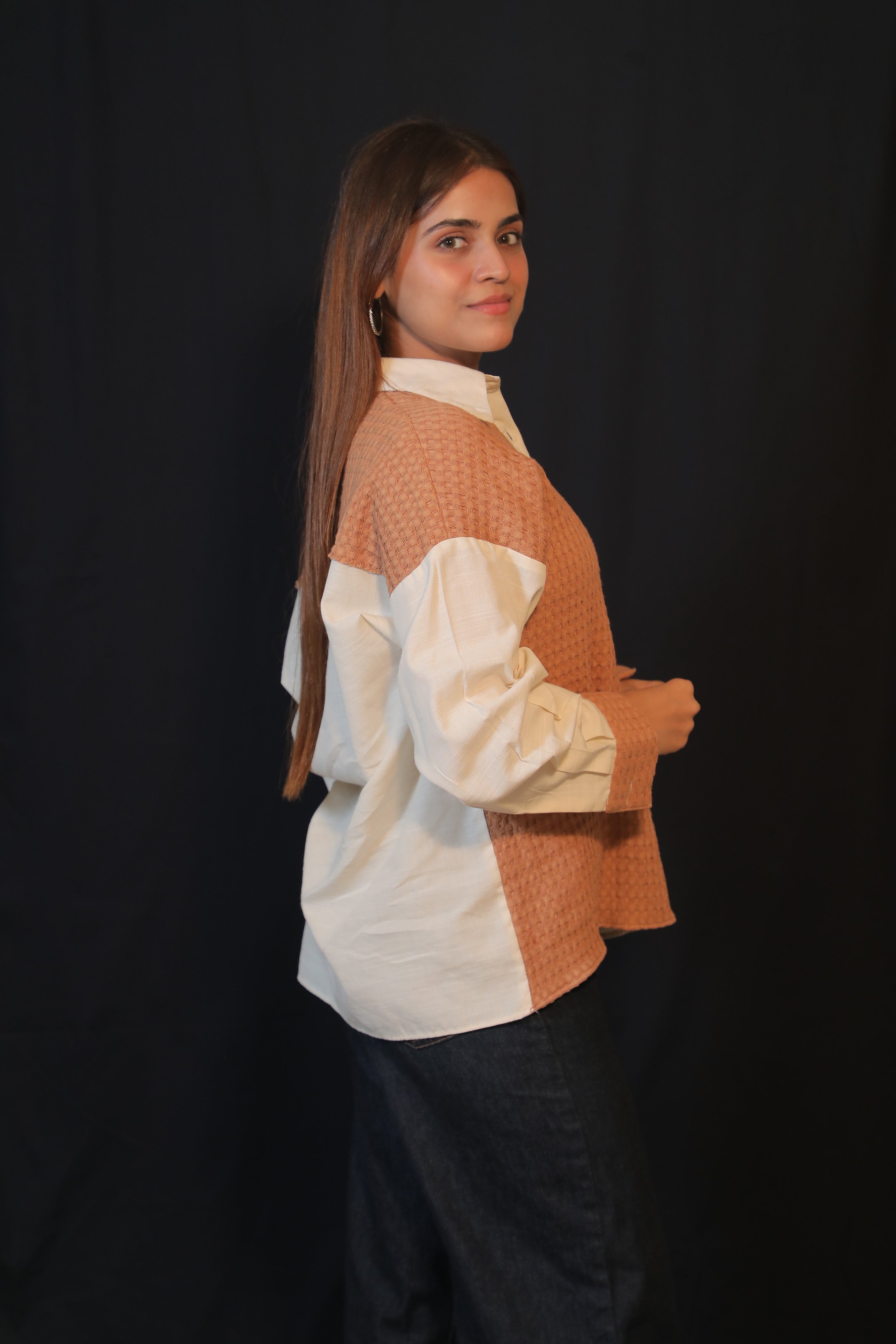 White Waffle Shirt