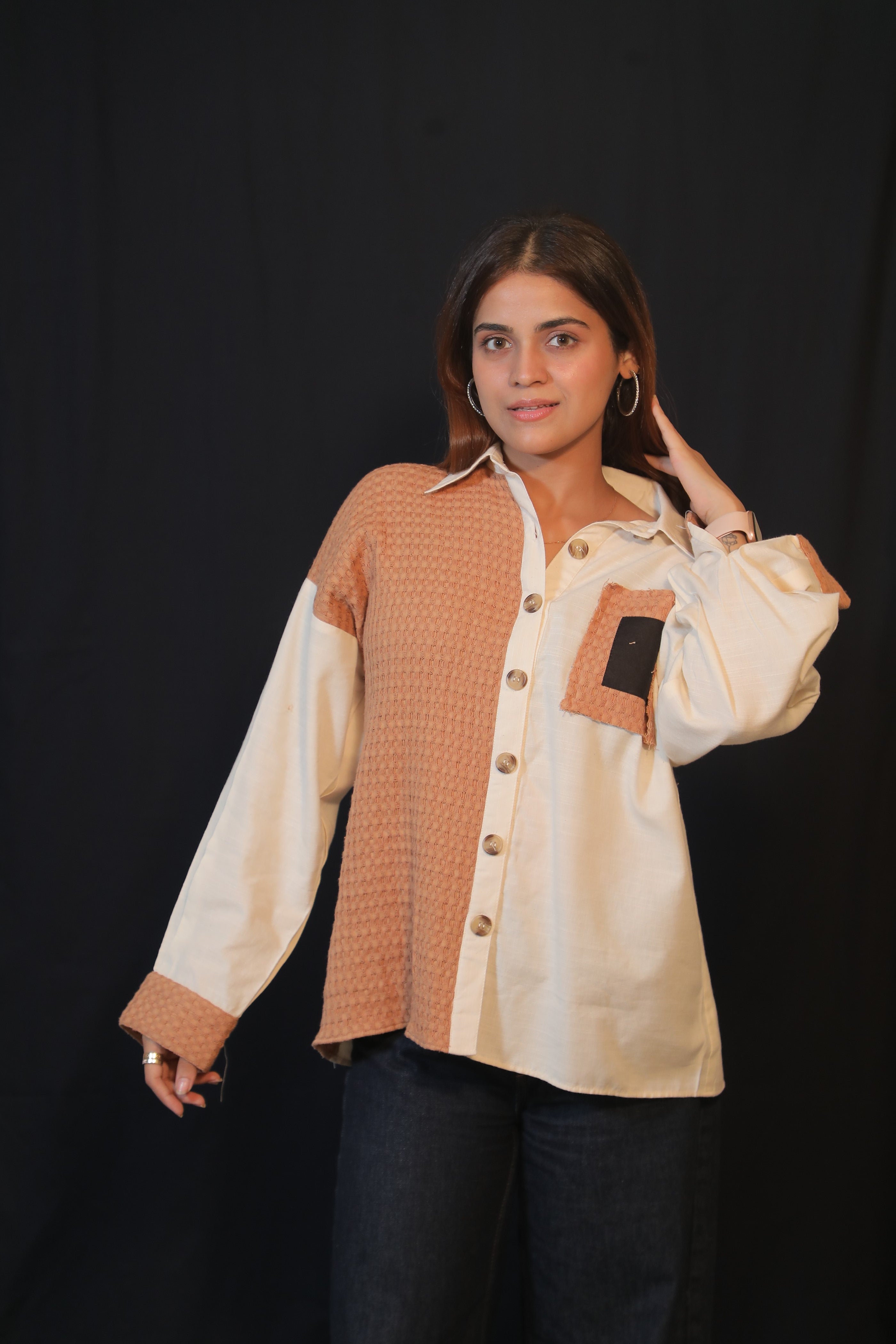 White Waffle Shirt