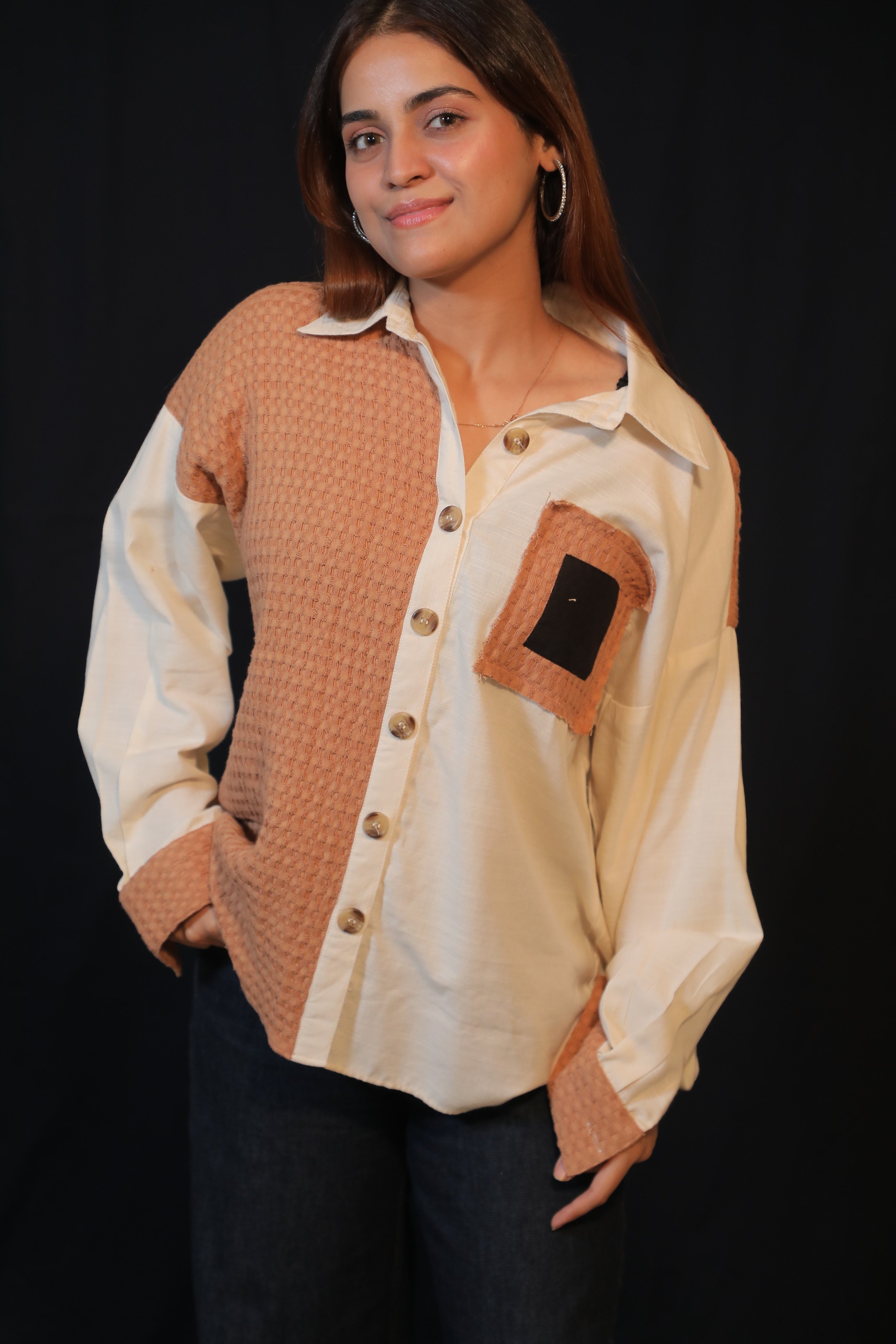 White Waffle Shirt