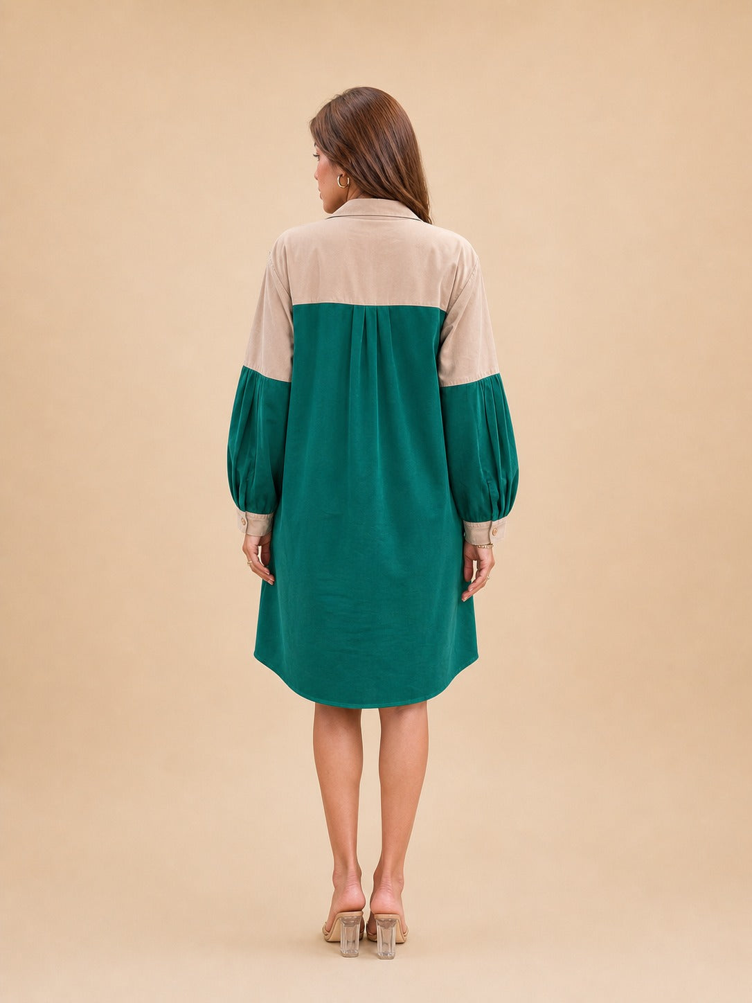 Verdant Trail Shirt Dress