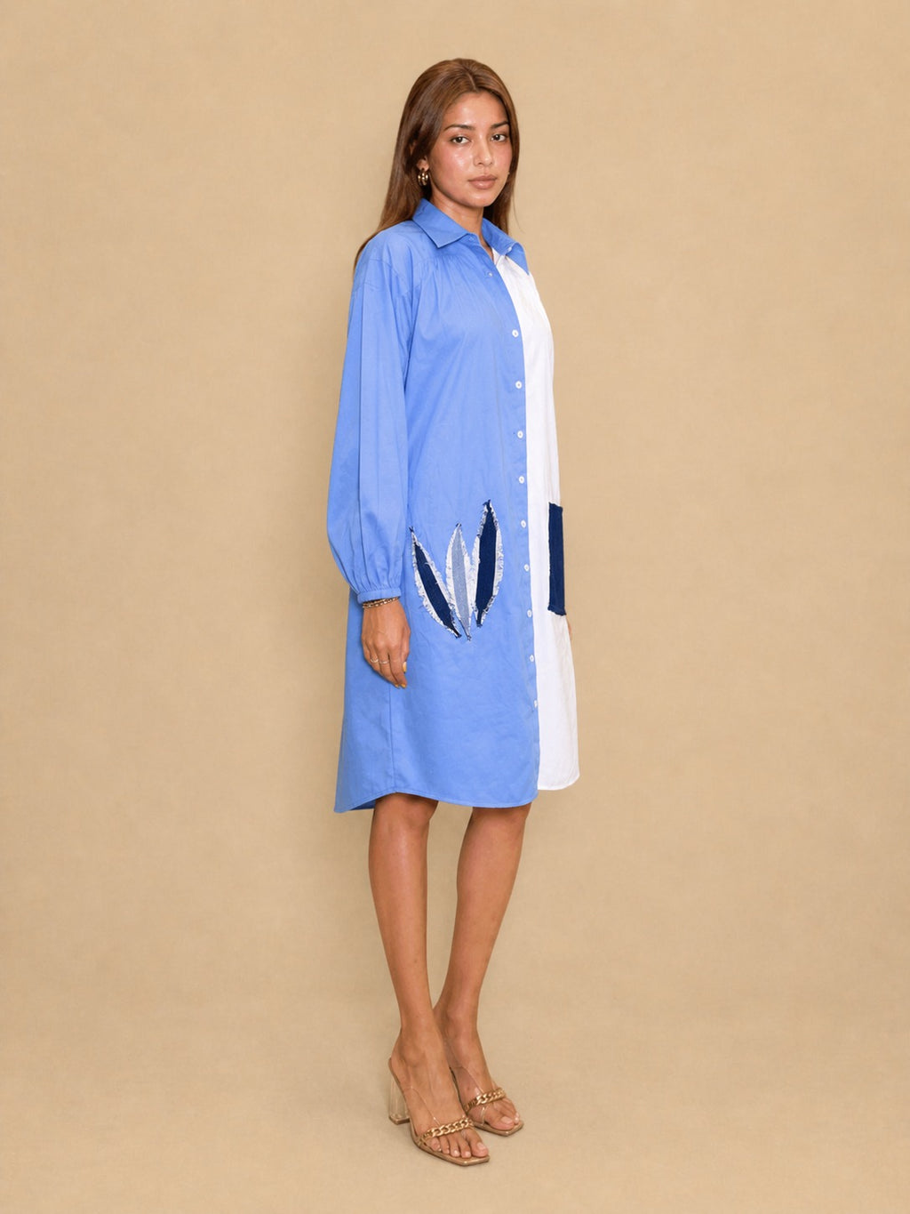 Skyline Patch Shirt Dress