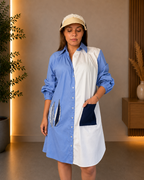 Skyline Patch Shirt Dress