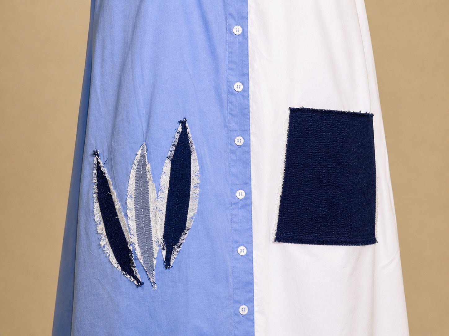 Skyline Patch Shirt Dress