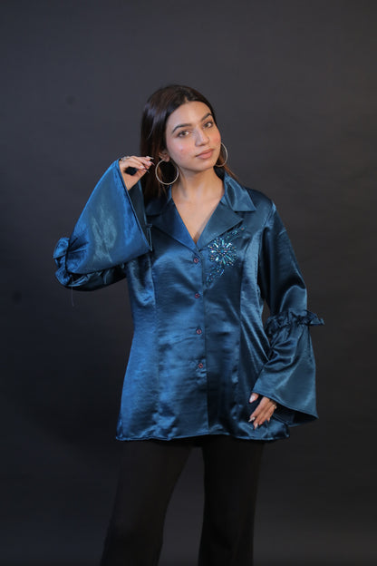 Sapphire Halo Embroidered Shirt