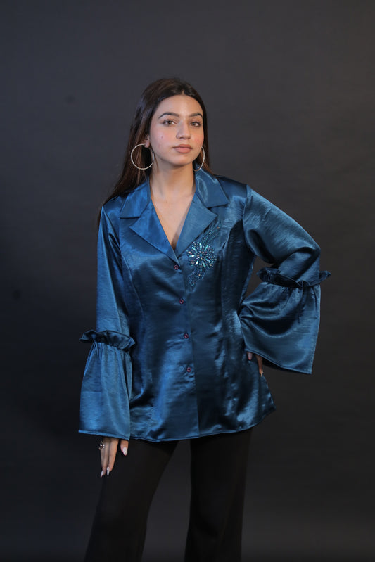 Sapphire Halo Embroidered Shirt