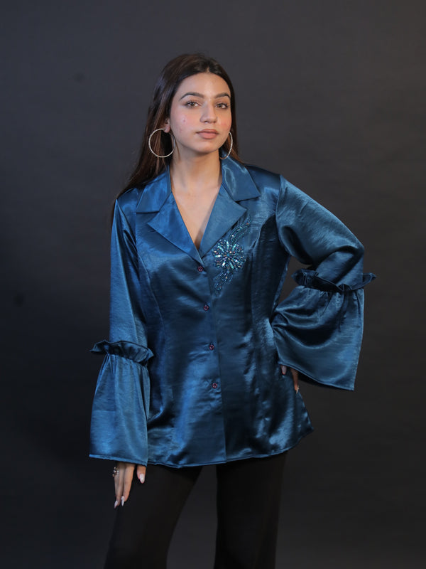 Sapphire Halo Embroidered Shirt