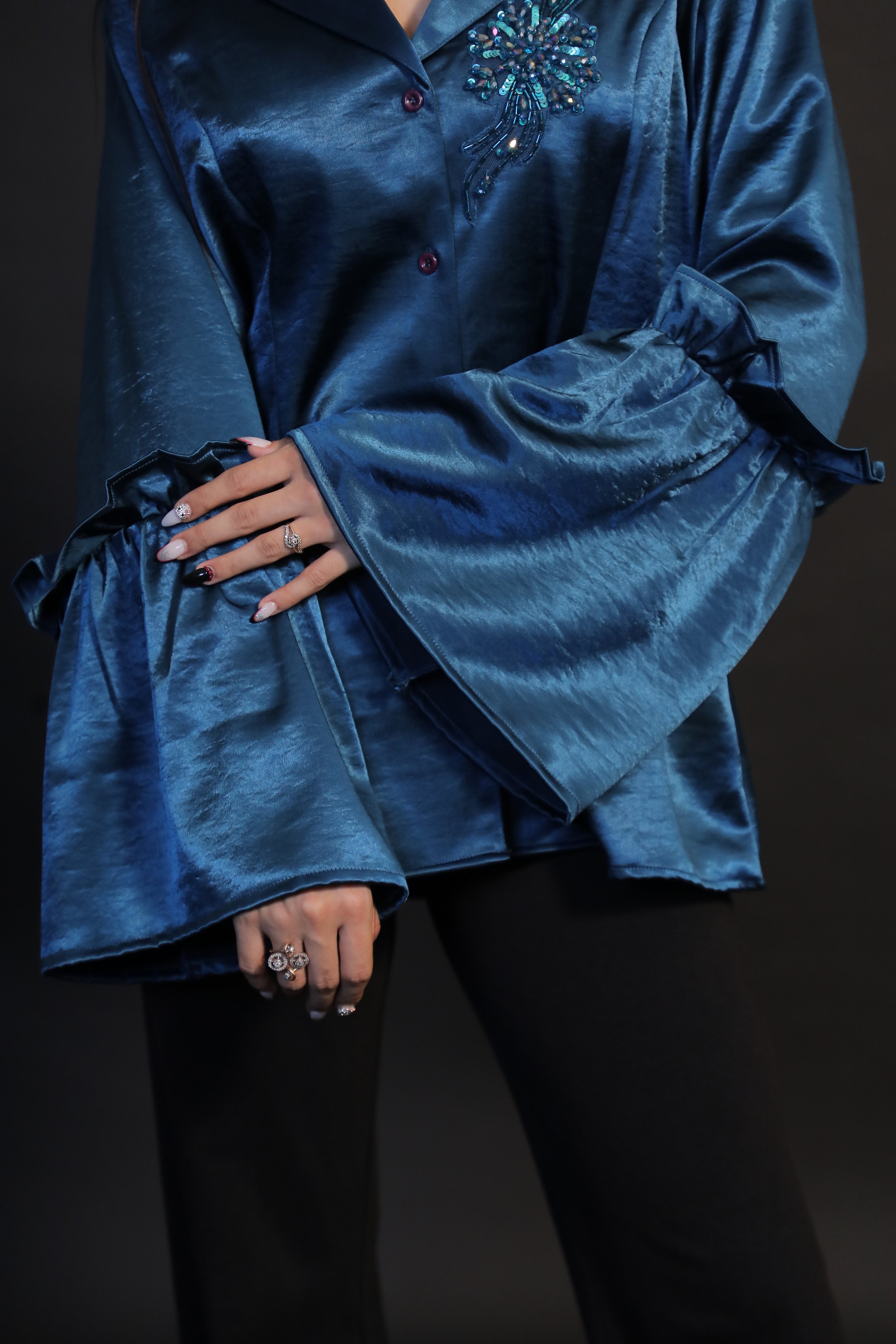 Sapphire Halo Embroidered Shirt
