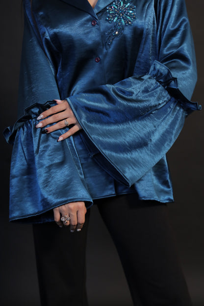 Sapphire Halo Embroidered Shirt