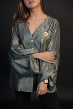 Olive Grace Embroidered Shirt