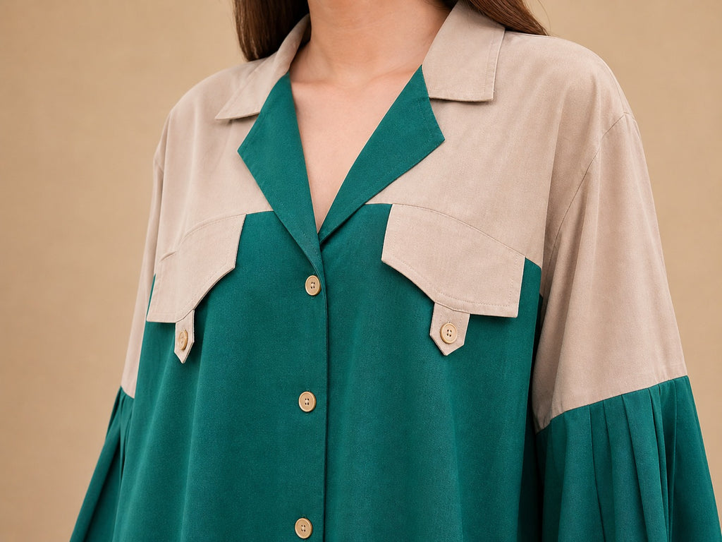 Verdant Trail Shirt Dress