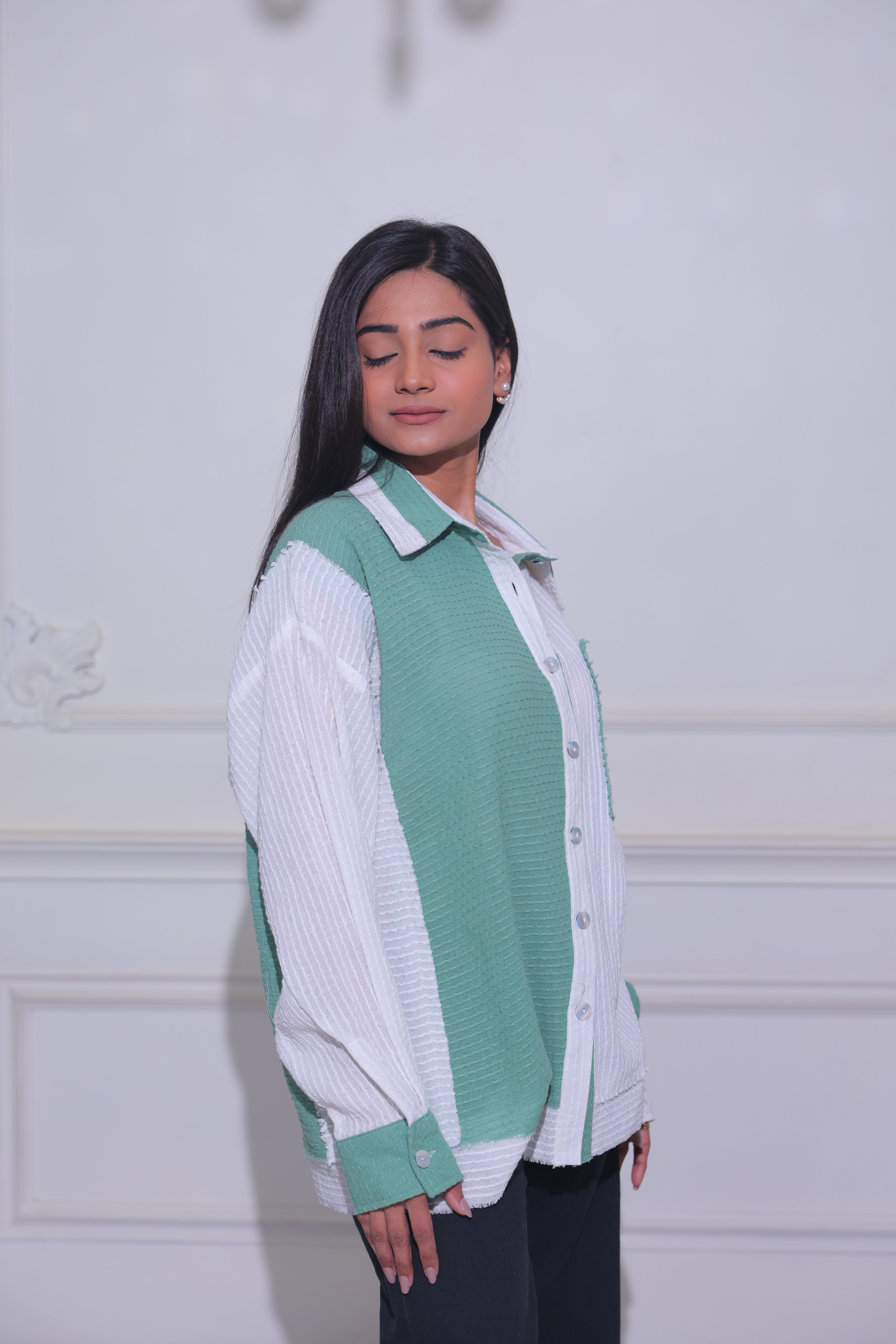 Olive bloom shirt