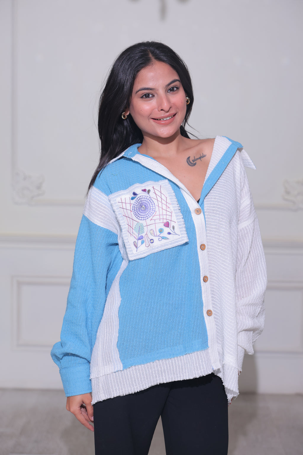 Blue Bloom  Shirt