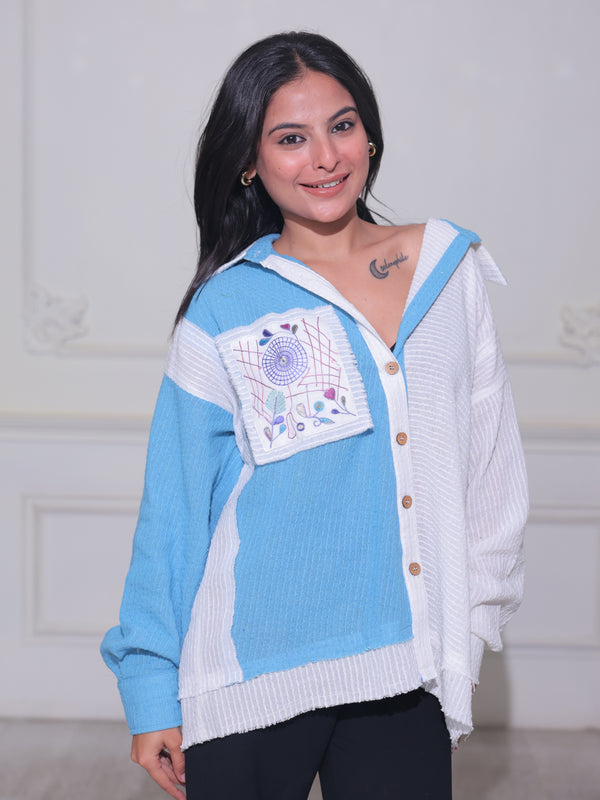 Blue Bloom  Shirt
