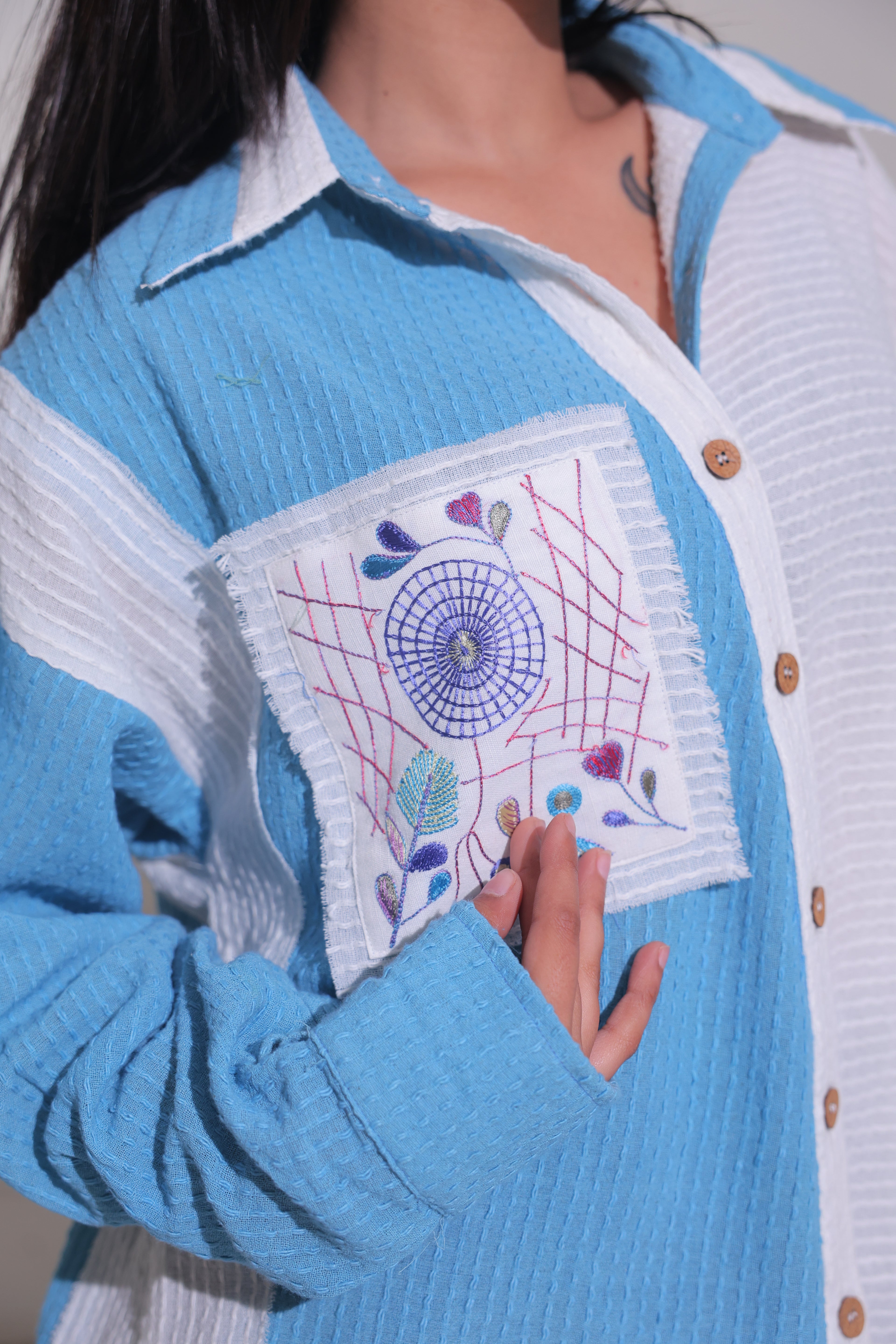 Blue Bloom  Shirt