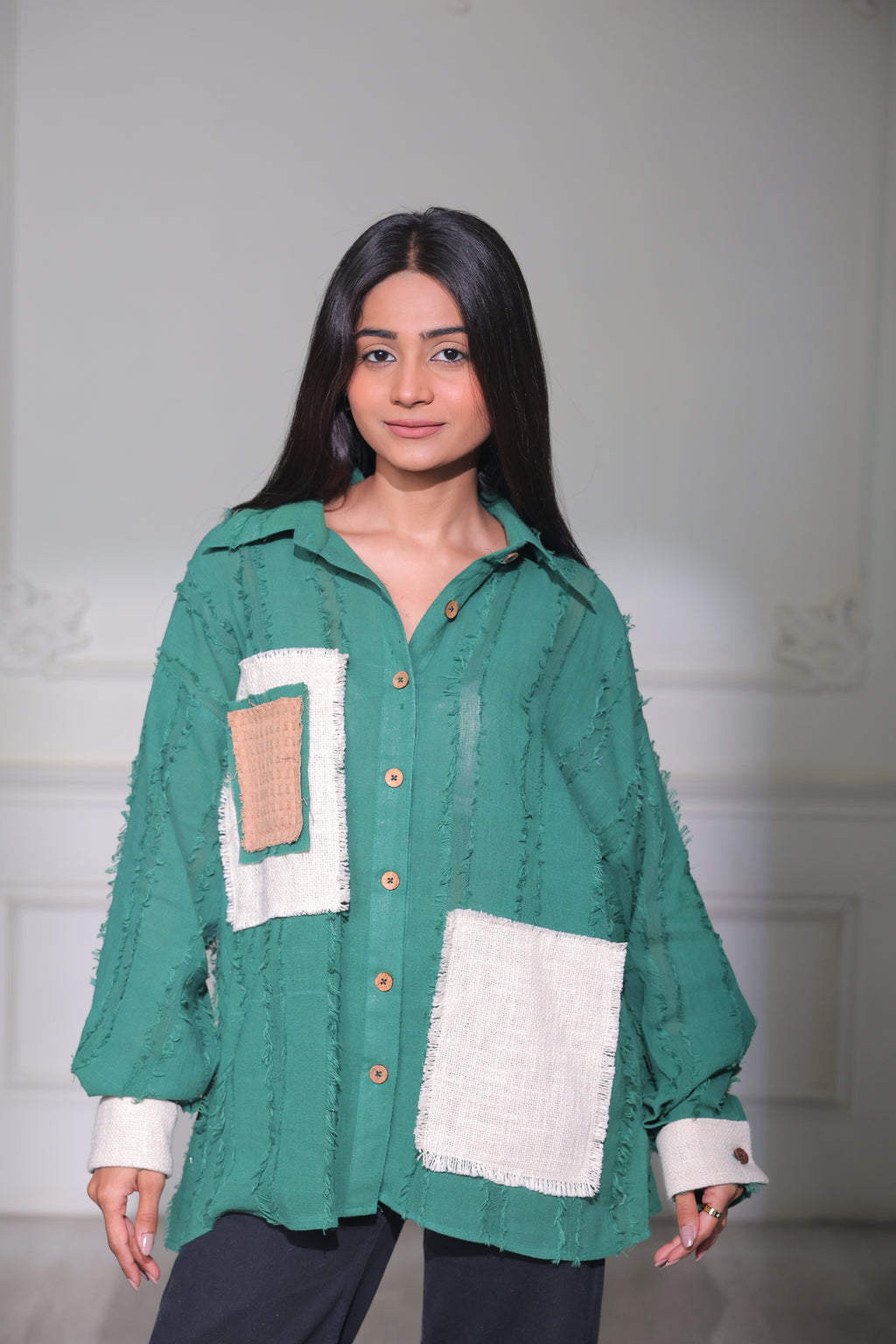 Waffle Green Shirt