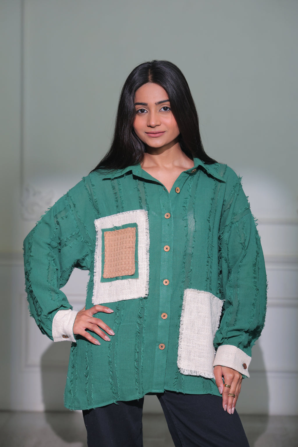 Waffle Green Shirt