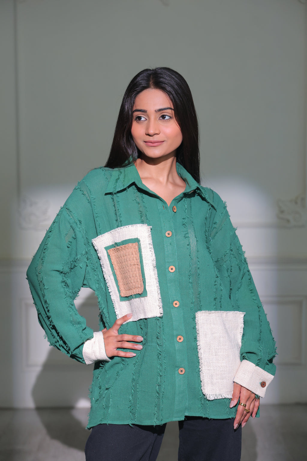Waffle Green Shirt