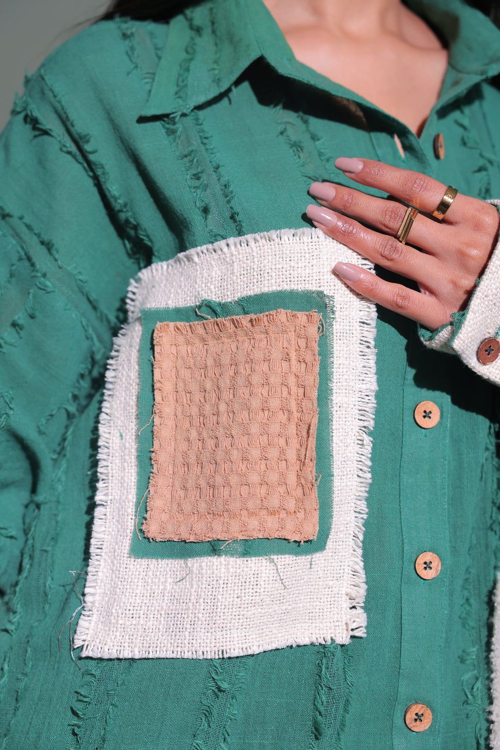 Waffle Green Shirt