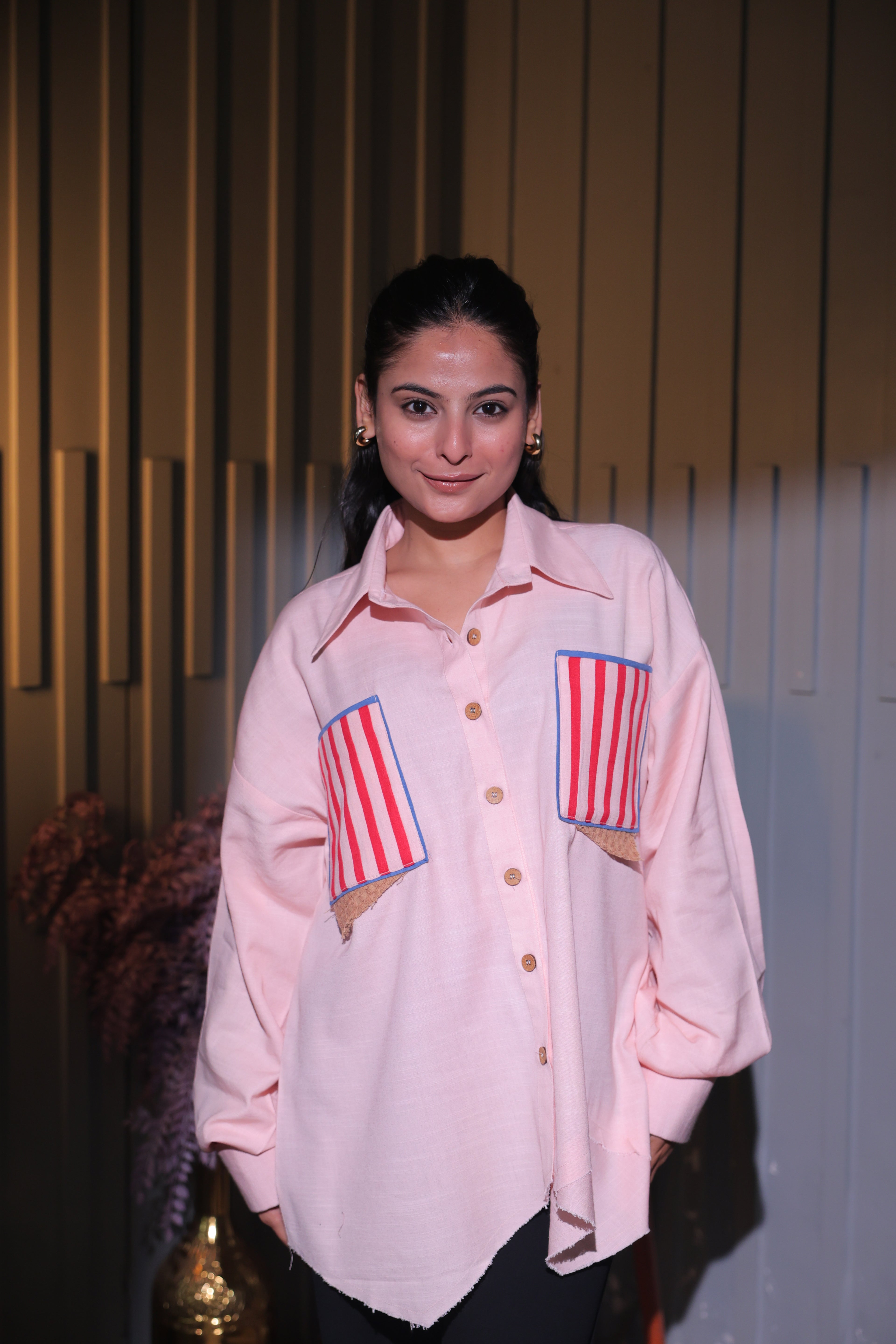 Cherry Stripe Pocket Shirt