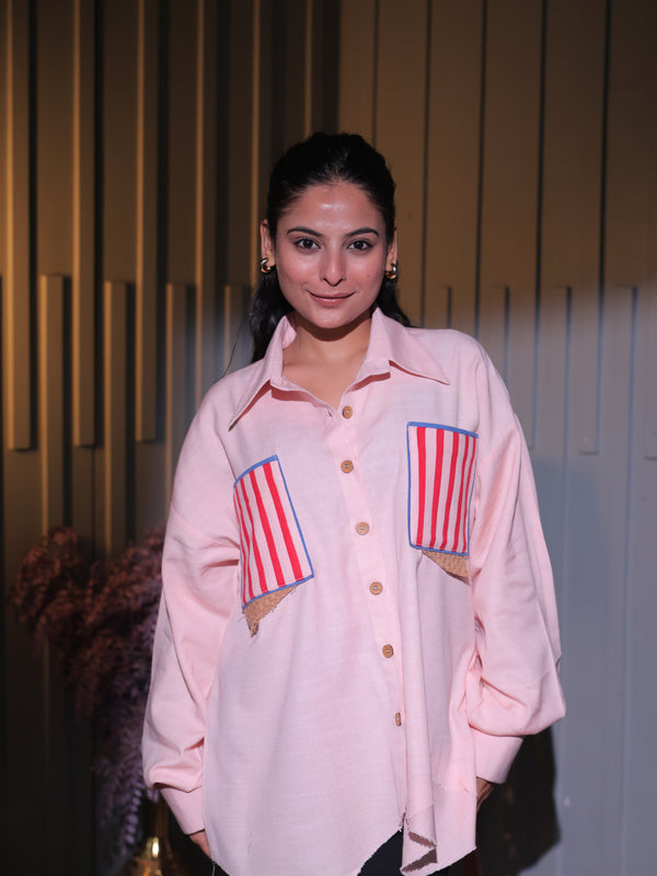 Cherry Stripe Pocket Shirt