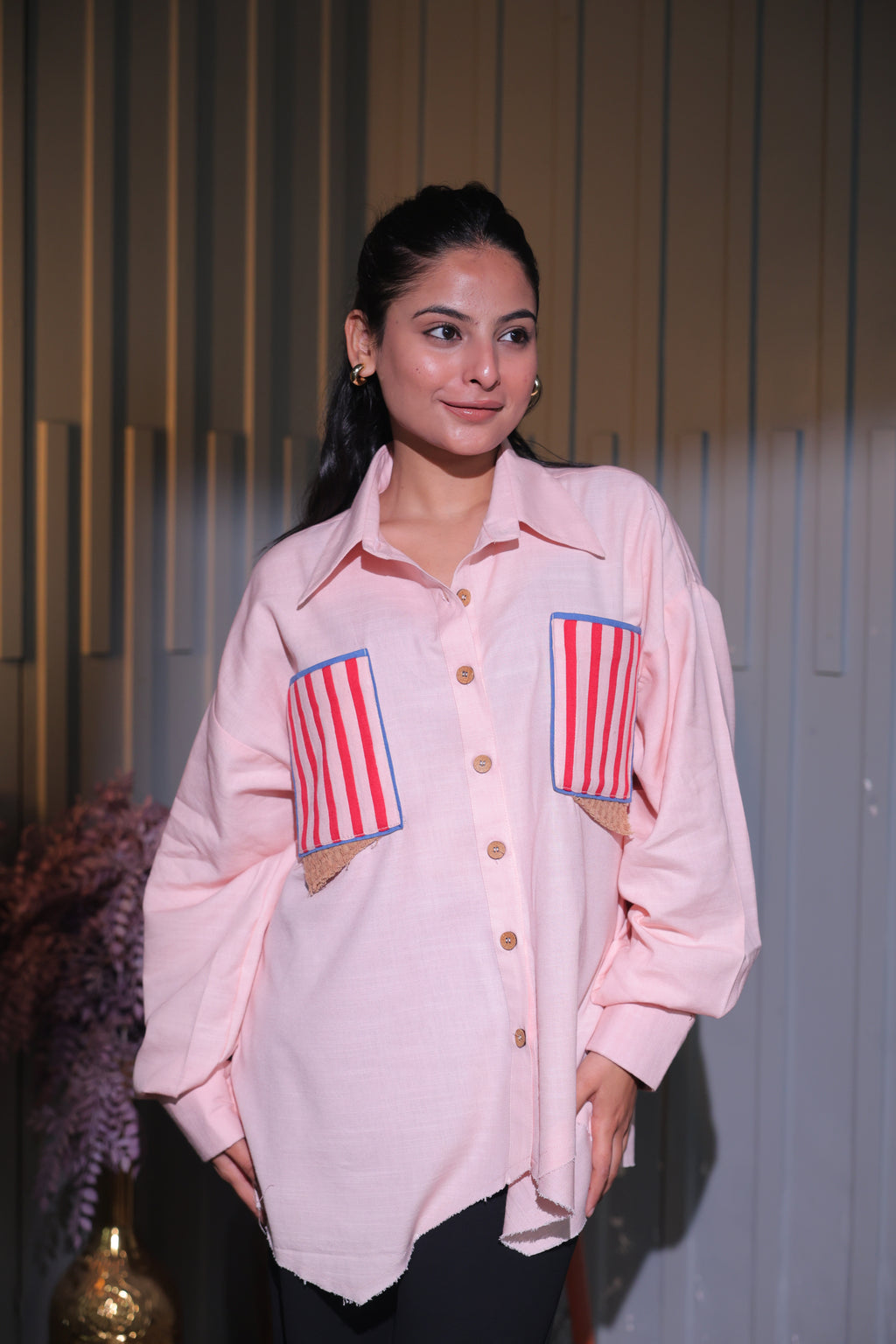Cherry Stripe Pocket Shirt