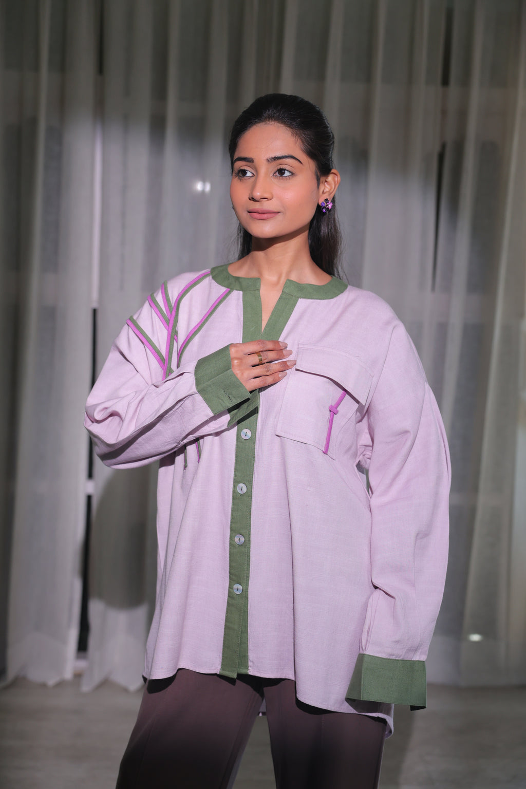 Lavender loop shirt