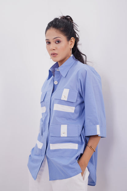Grid Blue Shirt