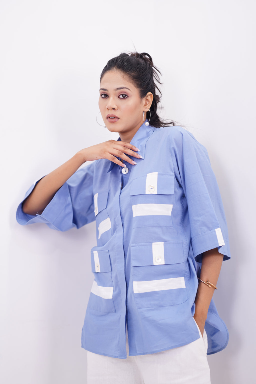 Grid Blue Shirt