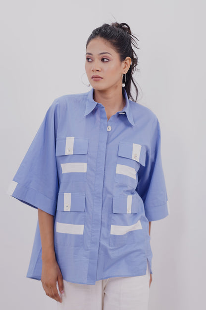 Grid Blue Shirt