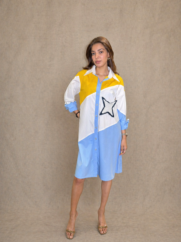 Starlit Horizon Shirt Dress