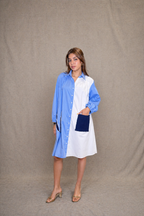 Skyline Patch Shirt Dress