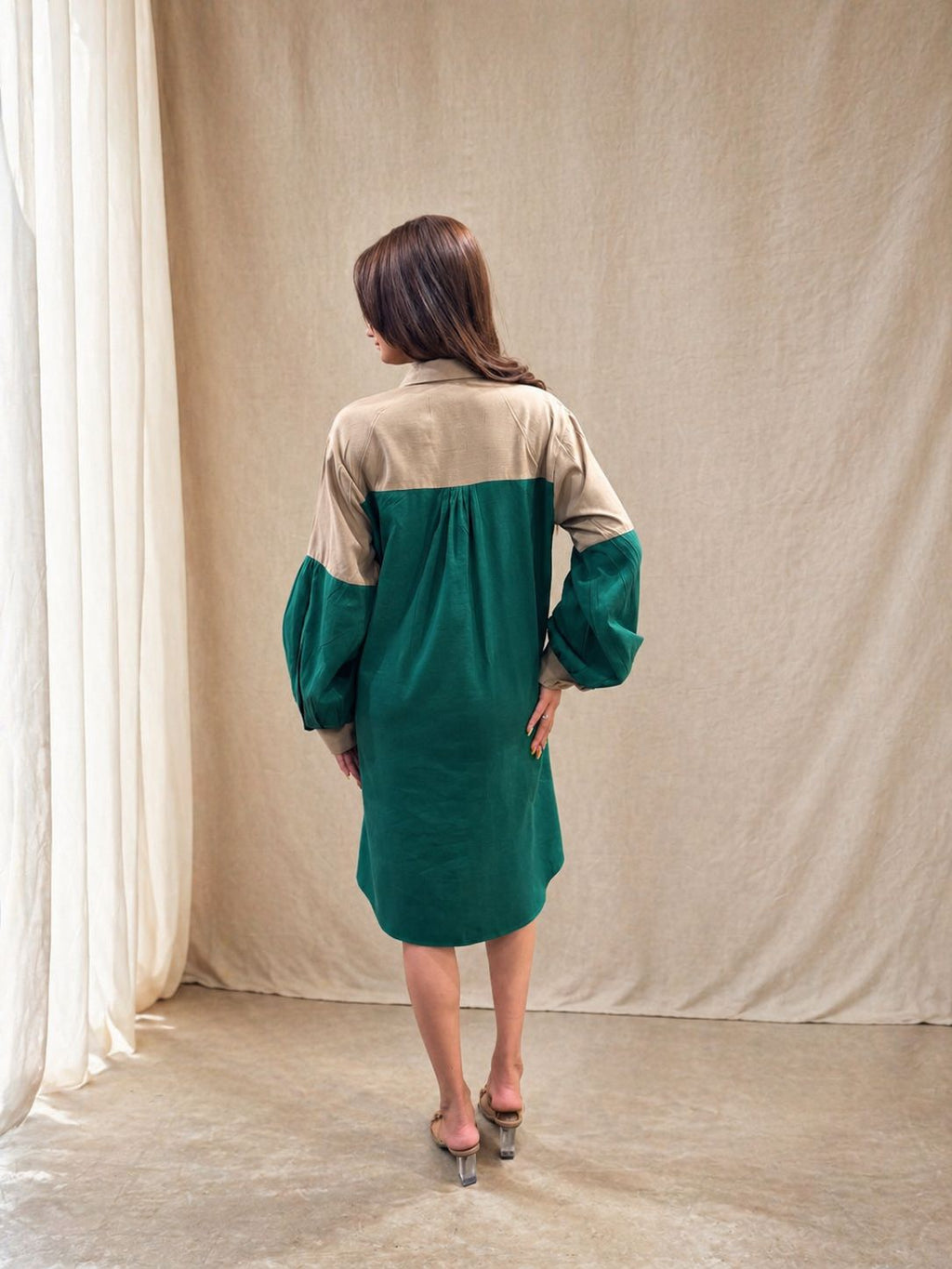 Verdant Trail Shirt Dress