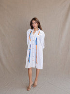 Ivory Strings Shirt Dress