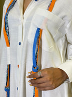 Ivory Strings Shirt Dress
